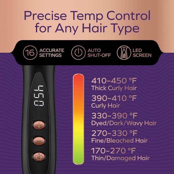 Professional Dual Voltage Hair Straightener Brush, Hair Straightening Brush - Image 7