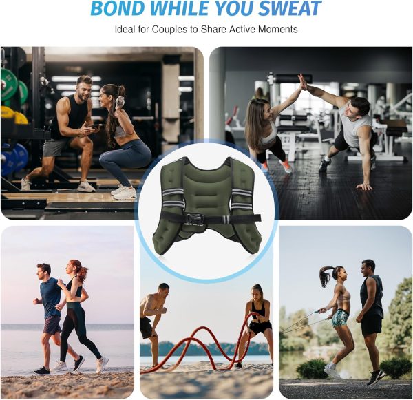 ZELUS Weighted Vest, 6lb/8lb/12lb/16lb/20lb/25lb/30lb Weight Vest with - Image 4