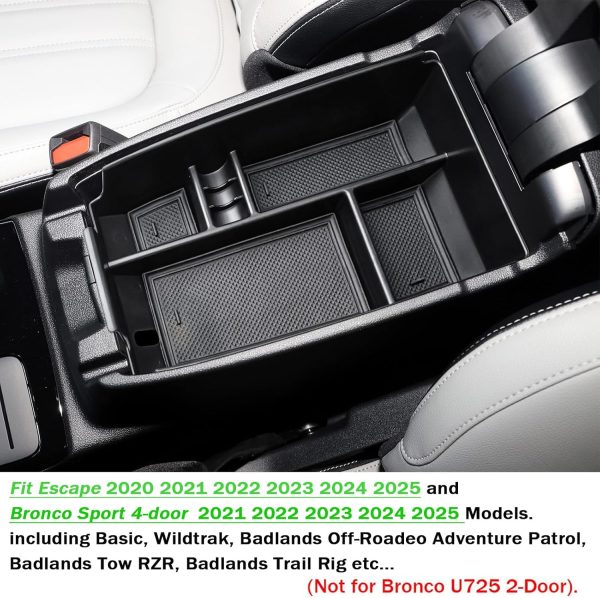 TACOBRO Center Console Organizer Tray Compatible with Ford Escape 2020-2024 - Image 6