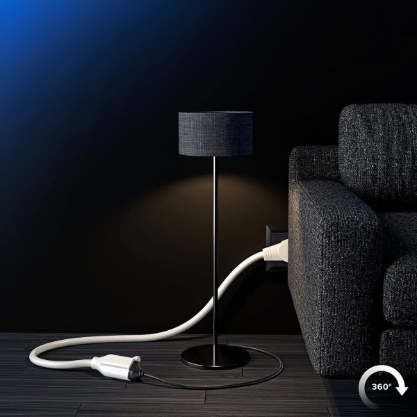Maximm Cable 4 Feet 14Awg 360° Rotating Flat Plug Extension Cord/Wire, 3 - Image 9