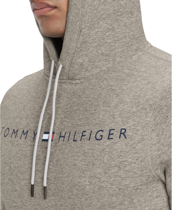 Tommy Hilfiger Men's Long Sleeve Fleece Logo Pullover Hoodie Sweatshirt - Image 3