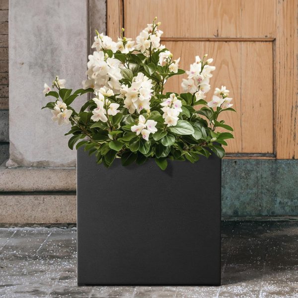 Kante 12 Inch Square Concrete Planter for Outdoor Indoor Home Patio Garden, - Image 4