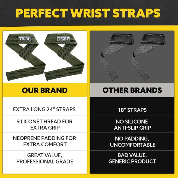 Heavy Duty Wrist Wraps and Lifting Straps - 21" Wrist Wraps for - Image 7