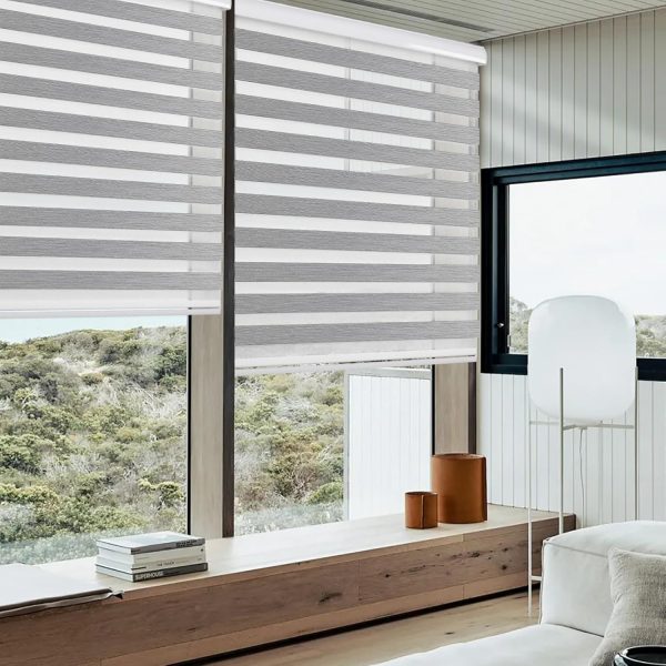 Joydeco Cordless Zebra Blinds for Windows, Dual Layer Free-Stop Zebra - Image 5