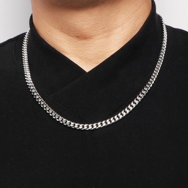 JoycuFF Mens Cuban Link Chain Necklace for Boyfriend Silver Gold Stainless - Image 4