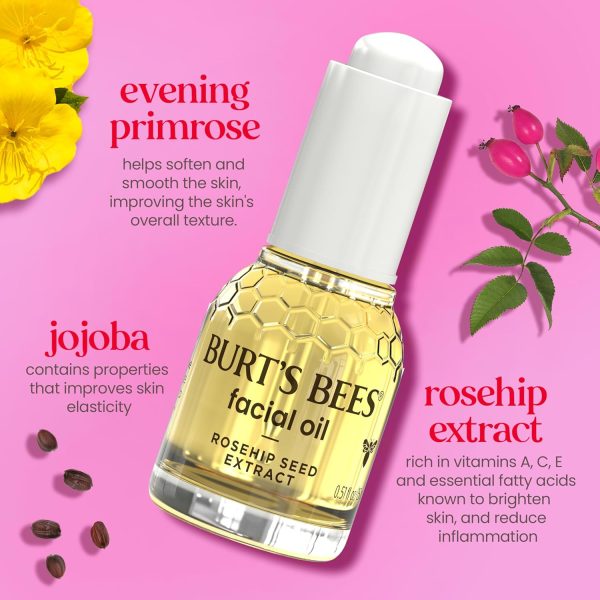 Burt's Bees Stocking Stuffers, Gua Sha Face Oil With Rosehip Seed Extract, - Image 3