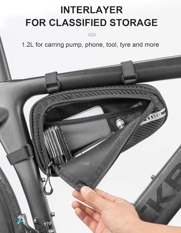 Bike Bicycle Triangle Bag Bike Storage Bag Bicycle Frame Pouch Bag for MTB - Image 4