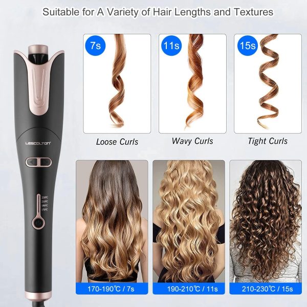Automatic Hair Curling Iron, LESCOLTON Rotating Curlers Iron with 1" Barrel - Image 6