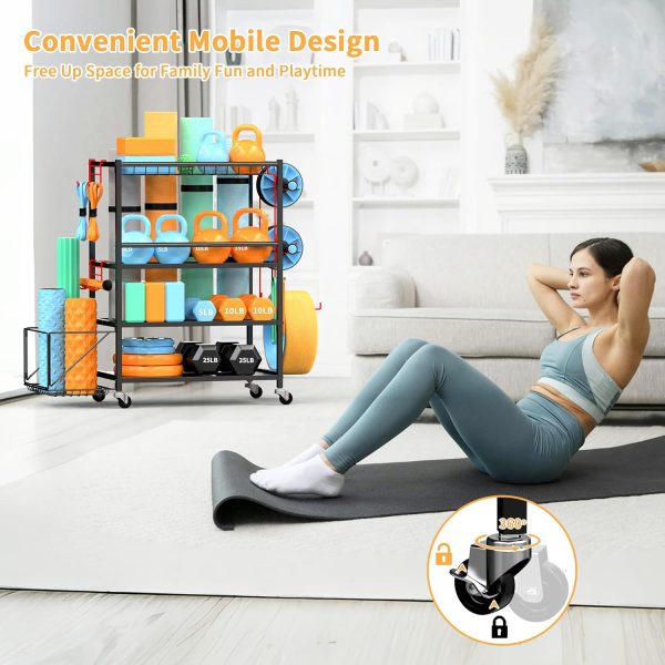 Dumbbell Rack, Weight Rack for Home Gym, 4-Tier 620LBS Metal Home Gym - Image 5