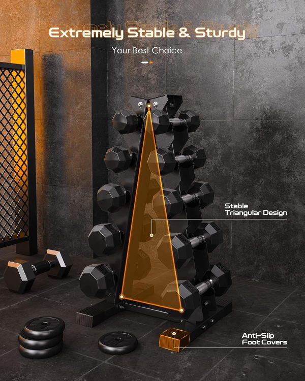 Dumbbell Rack Stand Only, Weight Rack for Dumbbells Compact A-Frame Home - Image 2