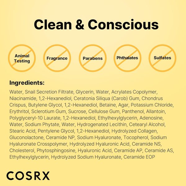 COSRX Advanced Snail Mucin Glass Glow Hydrogel Face Masks Skincare 3 EA, - Image 6