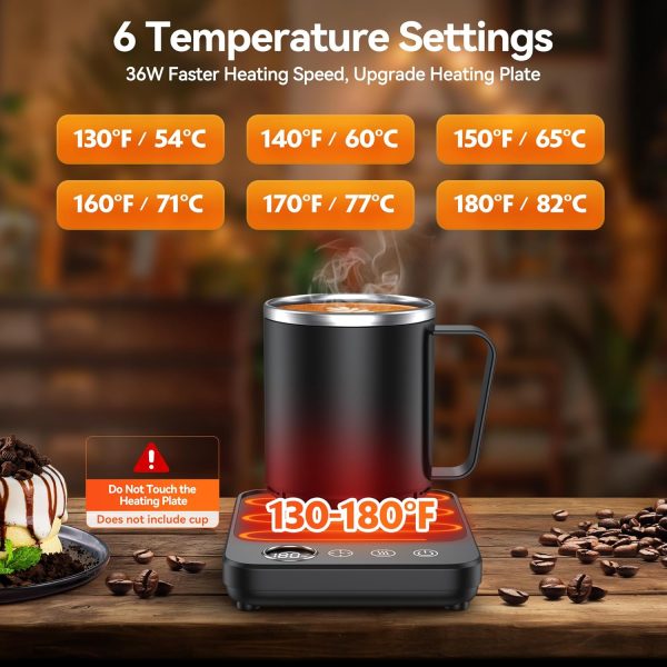 Coffee Mug Warmer for Desk, Electric Heated Mug Cup Warmer,Smart Mug Warmer - Image 4