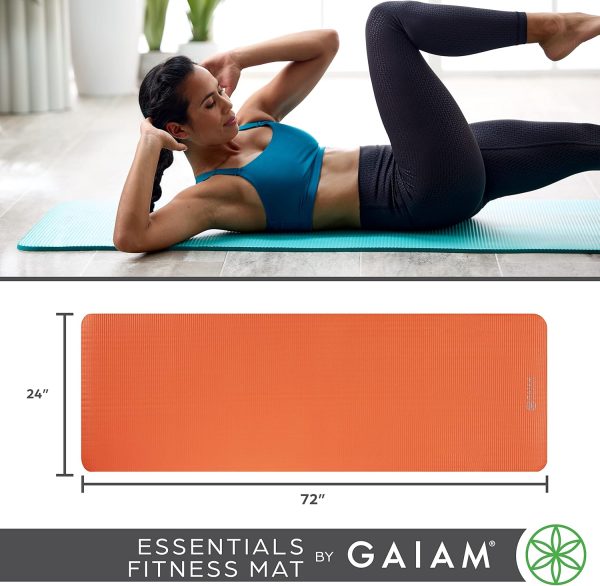 Gaiam Essentials Thick Yoga Mat Fitness & Exercise Mat with Easy-Cinch Yoga - Image 6