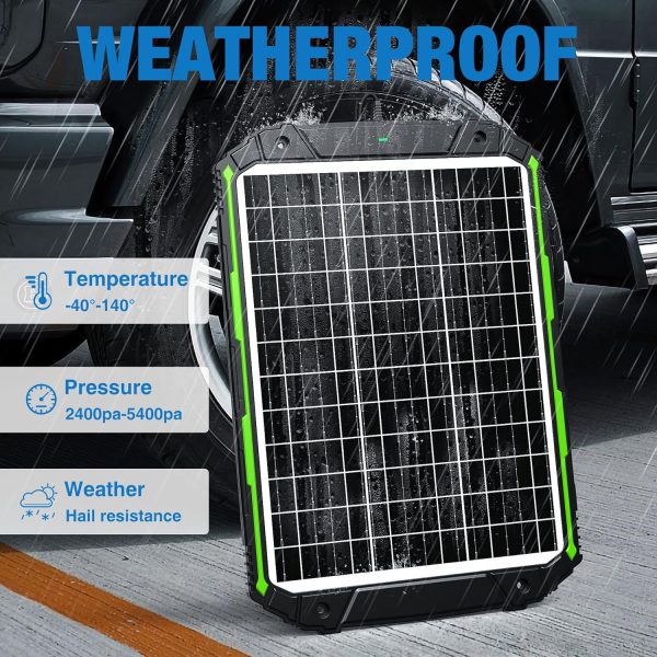 25W 12V Solar Powered Battery Charger & Maintainer, Built-in Smart MPPT - Image 7