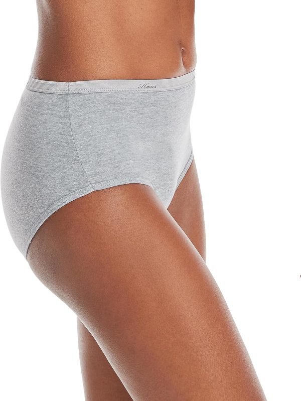 Hanes Women's High-Waisted Brief Panties, 6-Pack, Moisture-Wicking Cotton - Image 3
