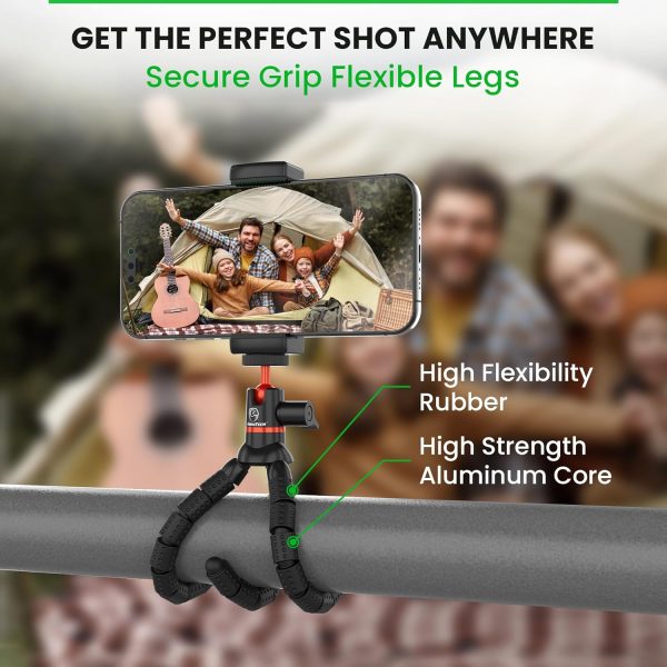 Mini Flexible Tripod for Cell Phones - iPhone Tripod Stand with Wireless - Image 3