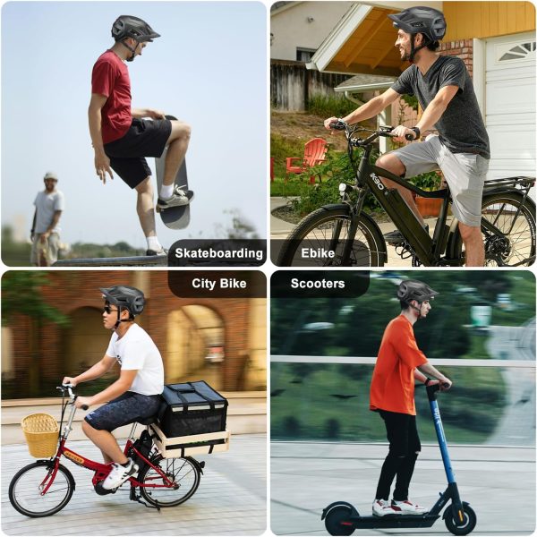 Bike Helmet, Mountain Bike Helmets for Men and Women, Front and Back LED - Image 6