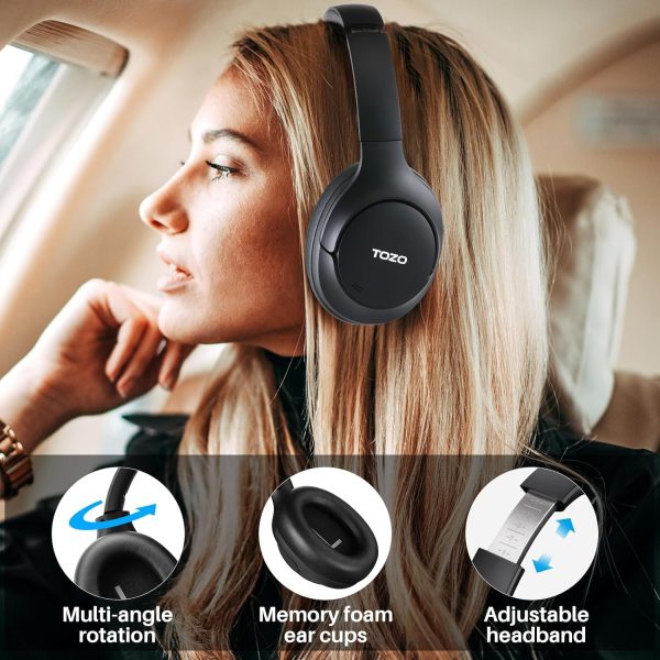TOZO HT2 Hybrid Active Noise Cancelling Headphones, Wireless Over Ear - Image 8