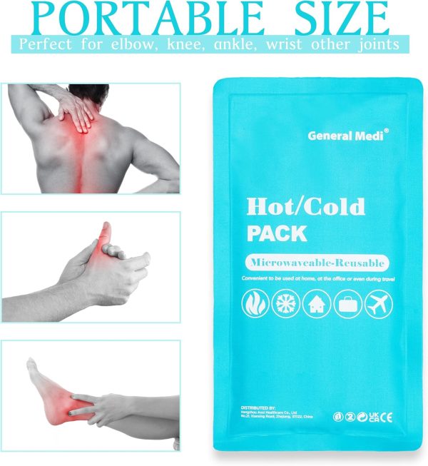 General Medi Hot & Cold Reusable Gel Pack Compress Wrap - Pack of 3 - Great - Image 2