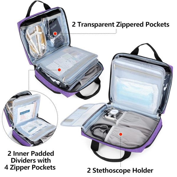Trunab Utility Nurse Case Padded Stethoscope Case, Hold Two Stethoscopes/BP - Image 3