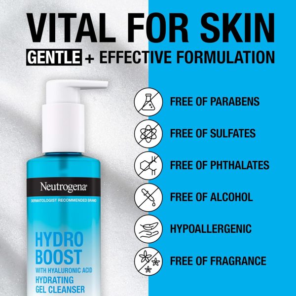 Neutrogena Hydro Boost Fragrance Free Hydrating Gel Facial Cleanser with - Image 7