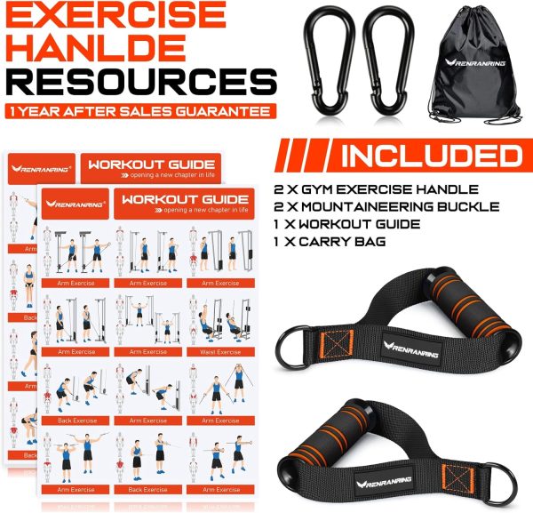 RENRANRING Gym Exercise Handles, Replacement Handle Attachments for Cable - Image 9