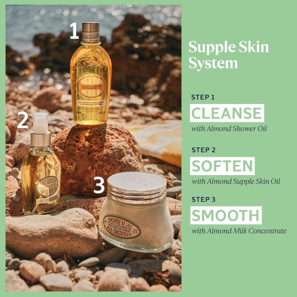 L'Occitane Cleansing & Softening Almond Shower Oil: Oil-to-Milky Lather, - Image 6