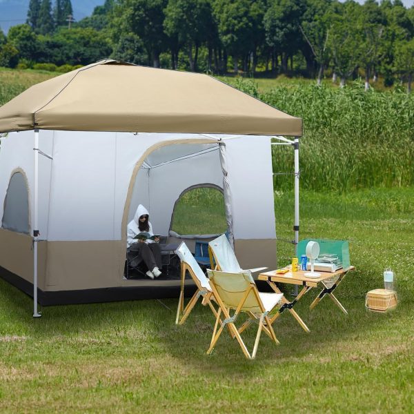 REDCAMP 10' x 10' Square Camping Tent Converts Pop Up Canopy, Outdoor Tent - Image 3