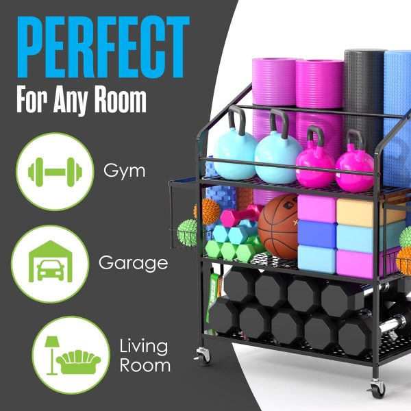 Weight Rack For Home Gym, Home Gym Storage Rack, Workout Storage, Home Gym - Image 6