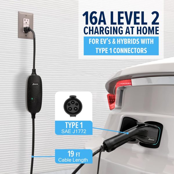 Asani Level 1 & 2 EV Charger - 110-240V at 16 Amps - Portable Electric - Image 4