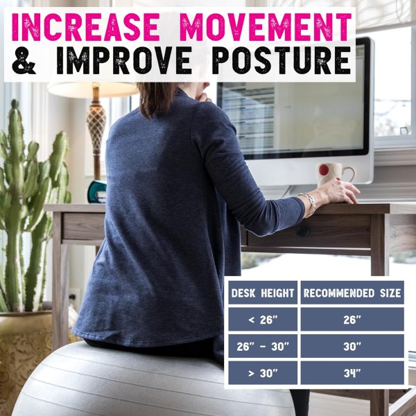 Live Infinitely Exercise Ball (55cm-95cm) Extra Thick Professional Grade - Image 6