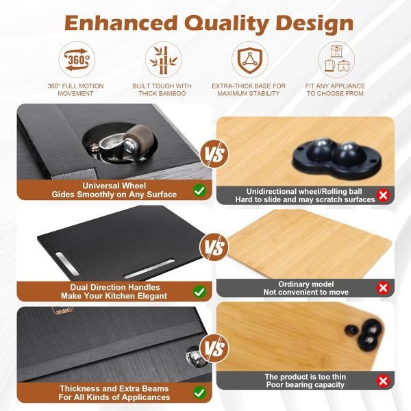 Joy&Grace Sliding Tray - 360 Degrees Countertop Appliance Slider for Coffee - Image 6