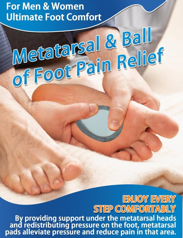 Metatarsal Pads for Women Men, 2 Pairs Ball of Foot Cushions All Day Pain - Image 2