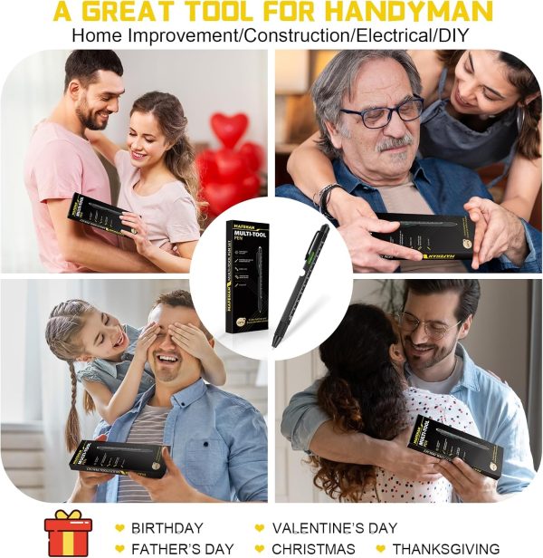 Valentines Day Gifts for Him, 9 in 1 Multitool Pen Gifts for Men, Boyfriend - Image 7