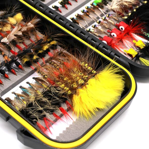 Fly Fishing Flies Assortment Kit Dry Wet Nyphms Tenkara Popper Streamer - Image 9