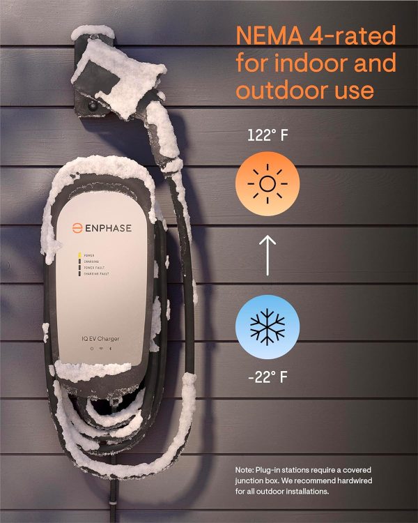 40 Amp Smart EV Charger - Enphase IQ 50, Hardwired, 9.6kW Power, 240V, - Image 6