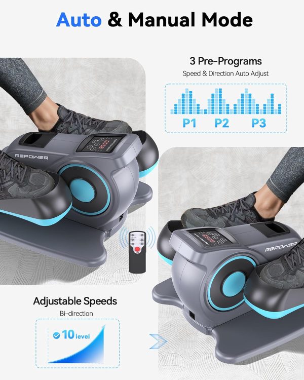 Under Desk Elliptical Machine, Electric Ellipse Leg Exerciser with Remote - Image 5