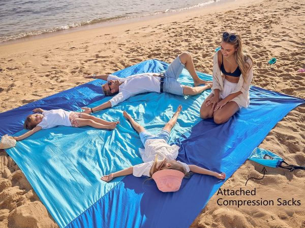 WEKAPO Beach Blanket Sandproof, Extra Large Beach Mat, Big & Compact Sand - Image 3
