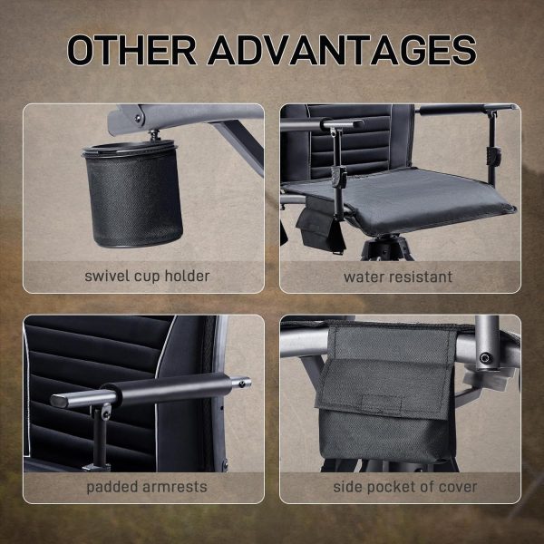 EVER ADVANCED 360° Silent Swivel Hunting Chair for Blinds, Adjustable - Image 8