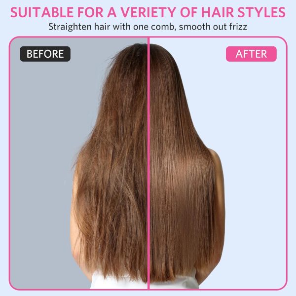 Cordless Hair Straightener Brush, Portable Mini Hair Straightening Brush - Image 8