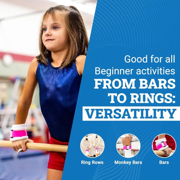 Gibson Rainbow Gymnastics Grips for Beginner, Unisex Durable Leather Grip - Image 4