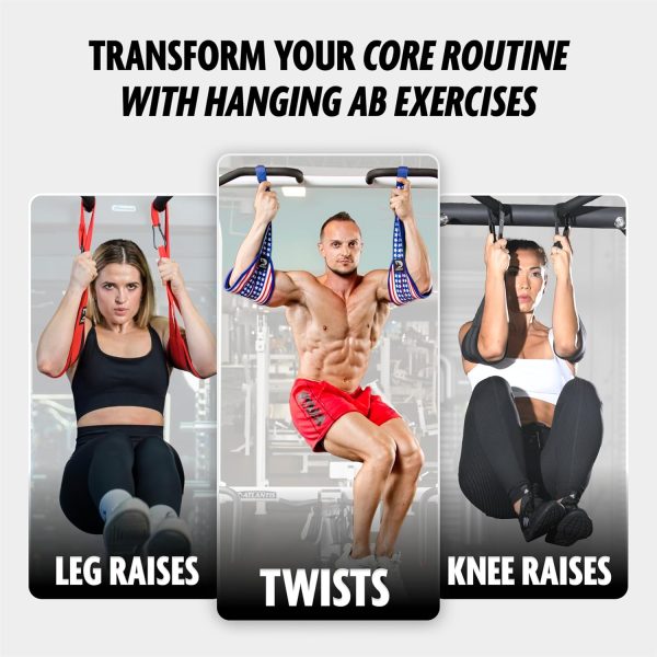 DMoose Fitness Hanging Ab Straps for Pull Up Bar & Core Strength Training - - Image 2