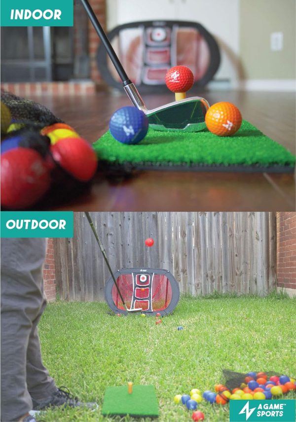 Golf Chipping Net Pop Up Golf Chipping Net with Mat - Golf Practice Nets - Image 5