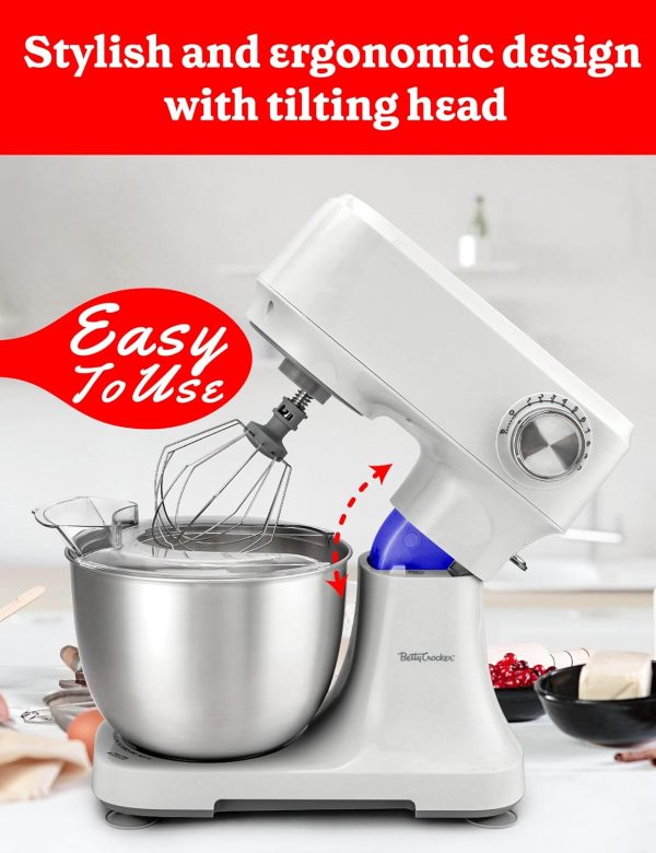 Betty Crocker Stand Mixer, 3.7-Qt Electric Mixer with 10 Speeds, Kitchen - Image 4