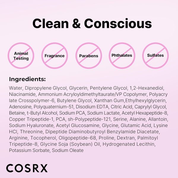 COSRX 6X Peptide Collagen Booster Toner Serum, Niacinamide & Hyaluronic - Image 8