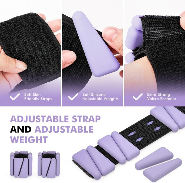 Wrist Weights, Ankle Weights for Women Men, Adjustable Wrist Weighted - Image 6