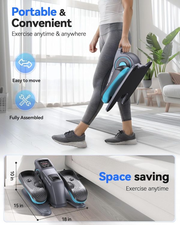 Under Desk Elliptical Machine, Electric Ellipse Leg Exerciser with Remote - Image 7