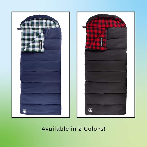 Sleeping Bag - 32F Comfort Rated 3-Season Envelope-Style Sleep Bag with - Image 8