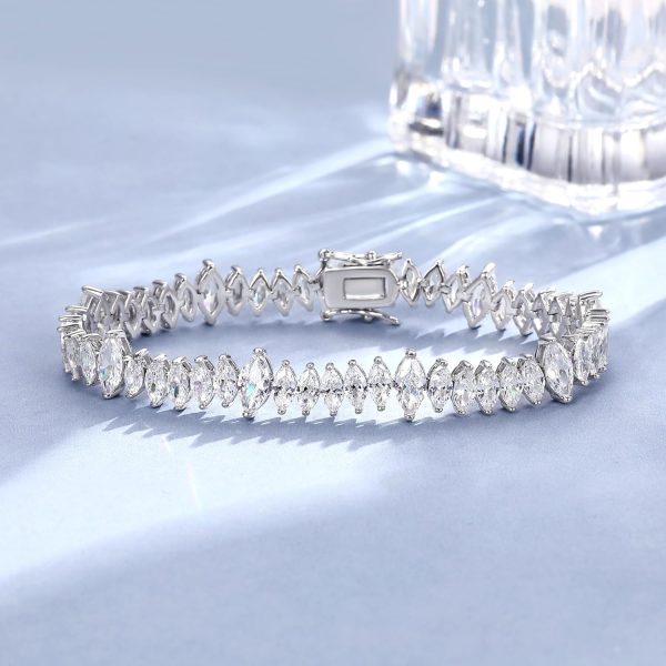 Gemsme Tennis Bracelets for Women and Men, Diamond Bracelets for Women, 18k - Image 3