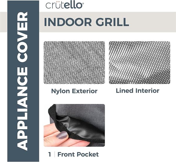 Crutello Indoor Grill Cover with Storage Pockets Compatible with Ninja - Image 3
